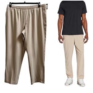 DSG Men’s Khaki Agility Straight Fit Active Elastic Inner Drawstring Pant XXL